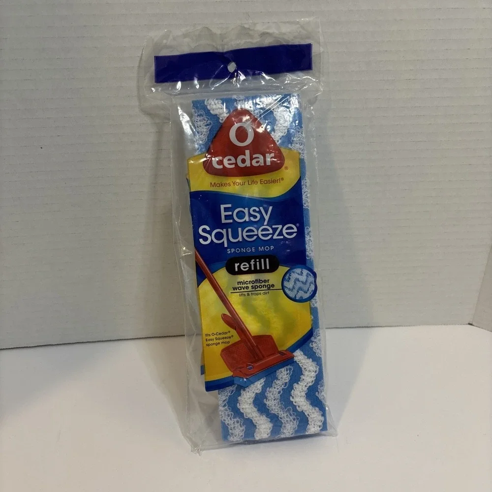 O-Cedar Easy Squeeze Sponge Mop Head Refill, New Sealed Packaging